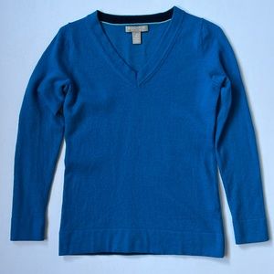 Banana Republic blue merino wool v-neck sweater